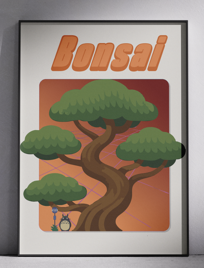 Bonsai poster mockup